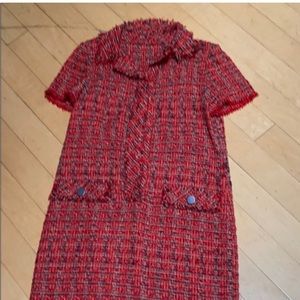 Carolina Herrera blue and red mini dress knit 🧶 4